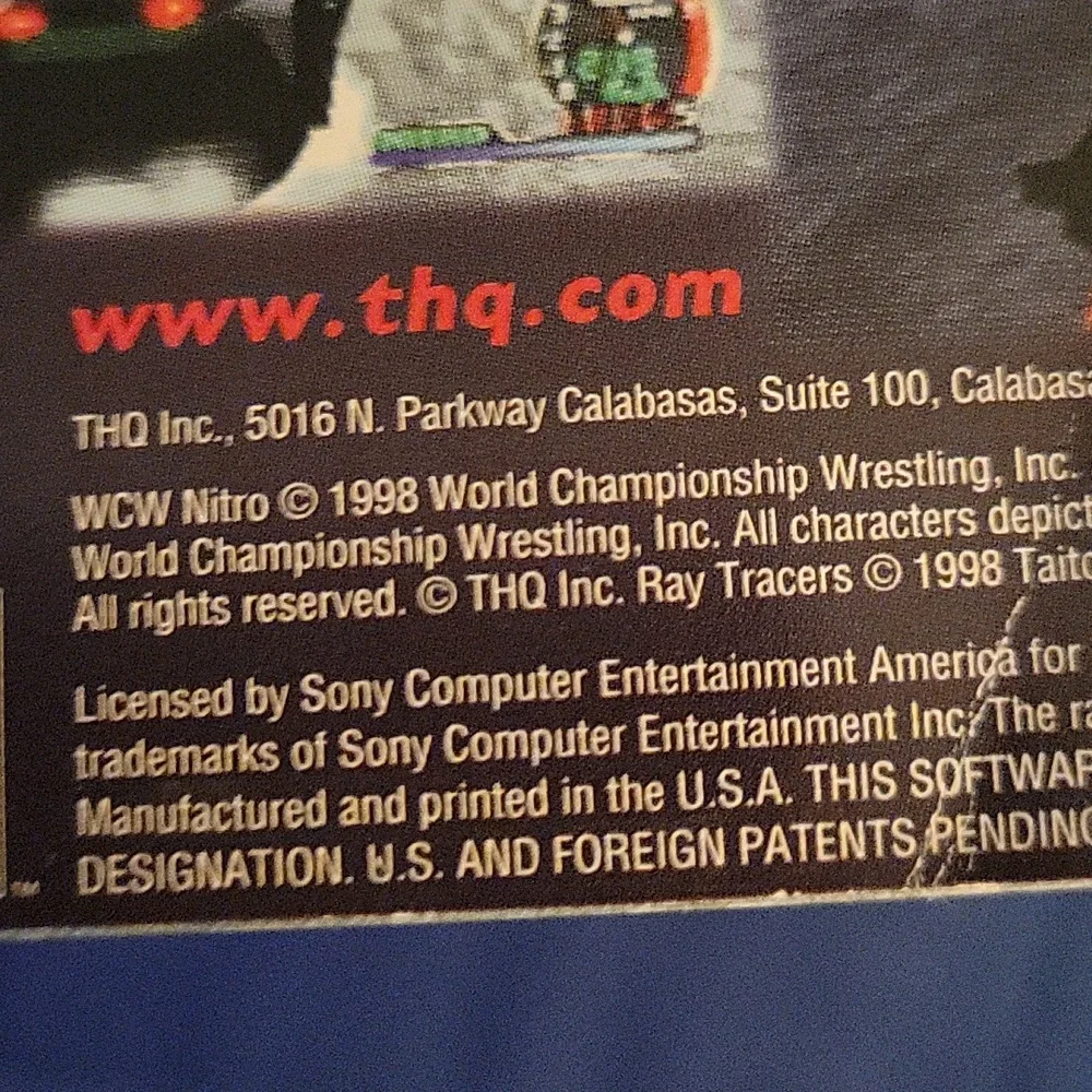 Vtg Playstation WCW Nitro Video Games Original case and Book